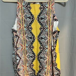 Chic Yellow Paisley Women's Tank Top